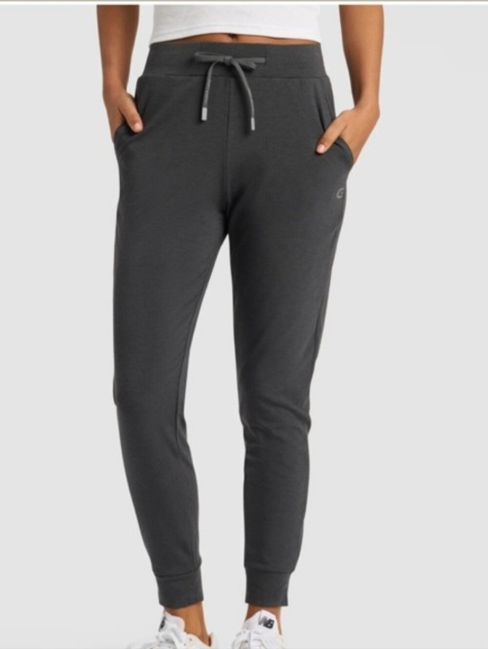 Cozy Earth Charcoal Bamboo Jogger Pants Drawstring Waist Small Lounge Athleisure